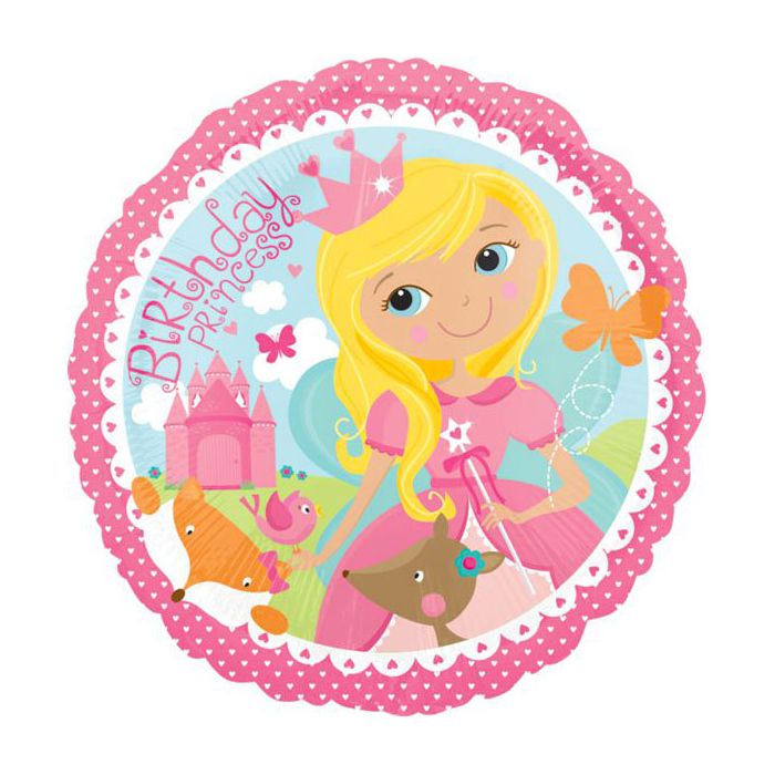 Palloncini Principessa Pz.1 Mylar Tondo 18" Cm.45 main product photo