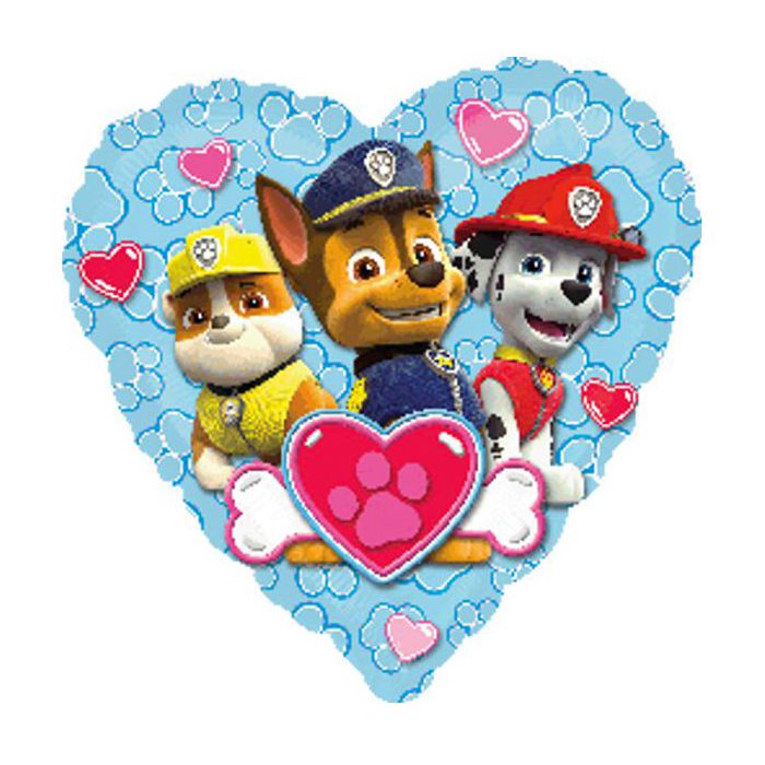 Palloncini Paw Patrol Love Pz.1 Mylar Cuore 18" Cm.45 main product photo