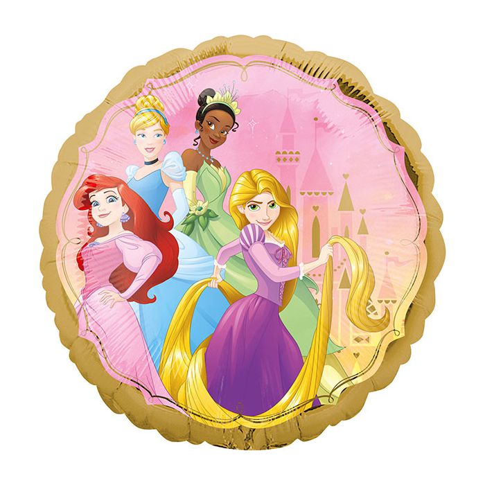 Palloncini Principesse Disney Oro Pz.1 Mylar Tondo 17" Cm.45 main product photo