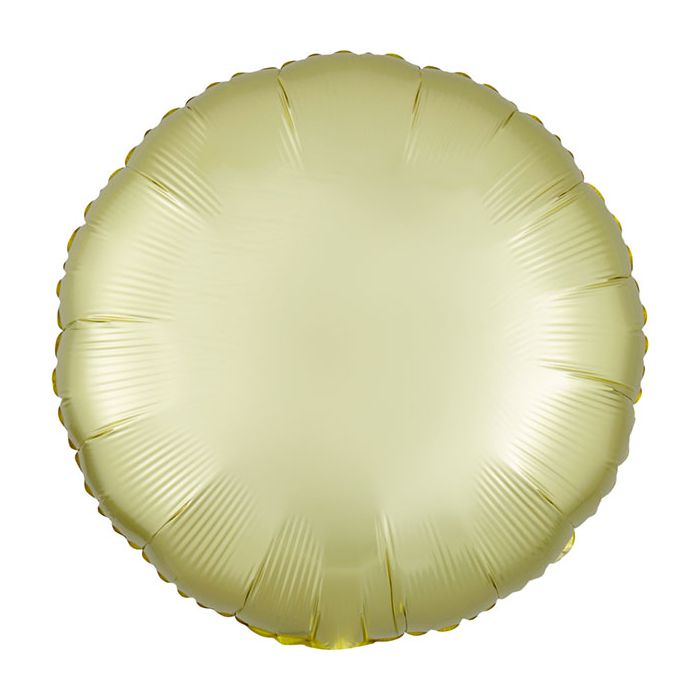 Palloncino Satin Luxe Pastel Yellow Pz.1 Mylar Tondo Cm.43 main product photo