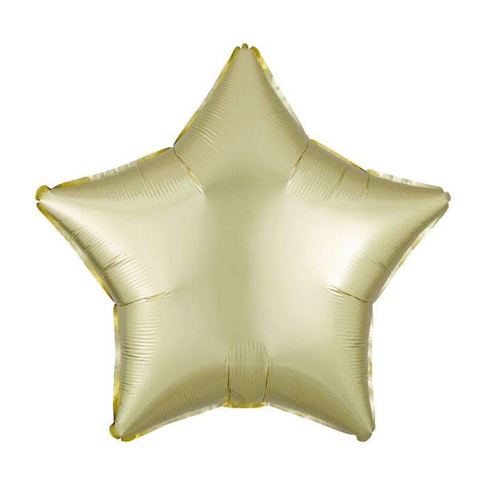 Palloncino Satin Luxe Pastel Yellow Pz.1 Mylar Stella Cm.43 main product photo