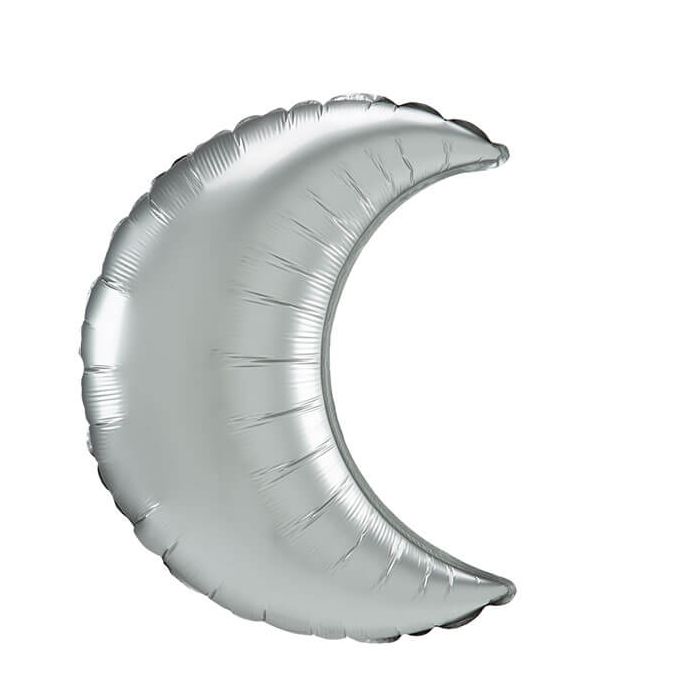 Palloncino Luna Silver Satinato (25"") Pz.3 main product photo