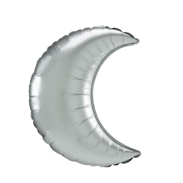 Palloncino Luna Silver Satinata (35"") Pz.3 main product photo