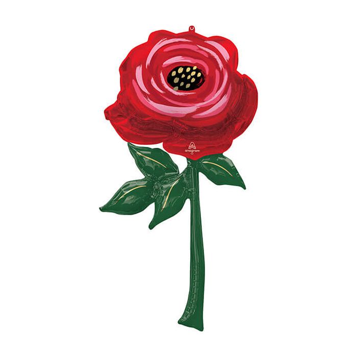 Palloncino rosa rossa dipinta pz.1 main product photo