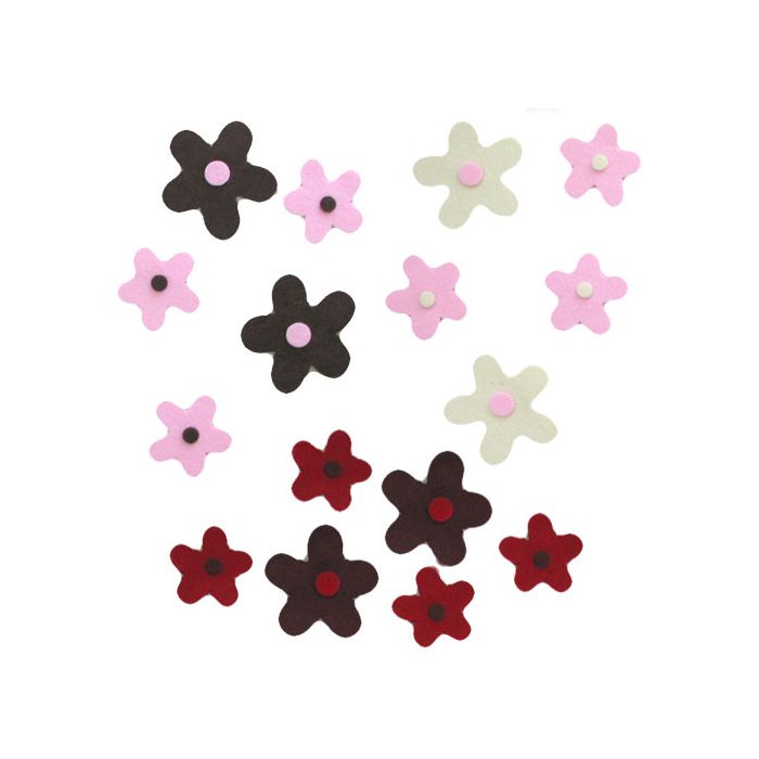 Fiore in feltro filo rosso bordo' pz.1, MT.1.6 main product photo