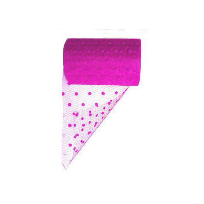 Tulle pois fuxia pz.1, CM.12.5 X MT.25 main product photo