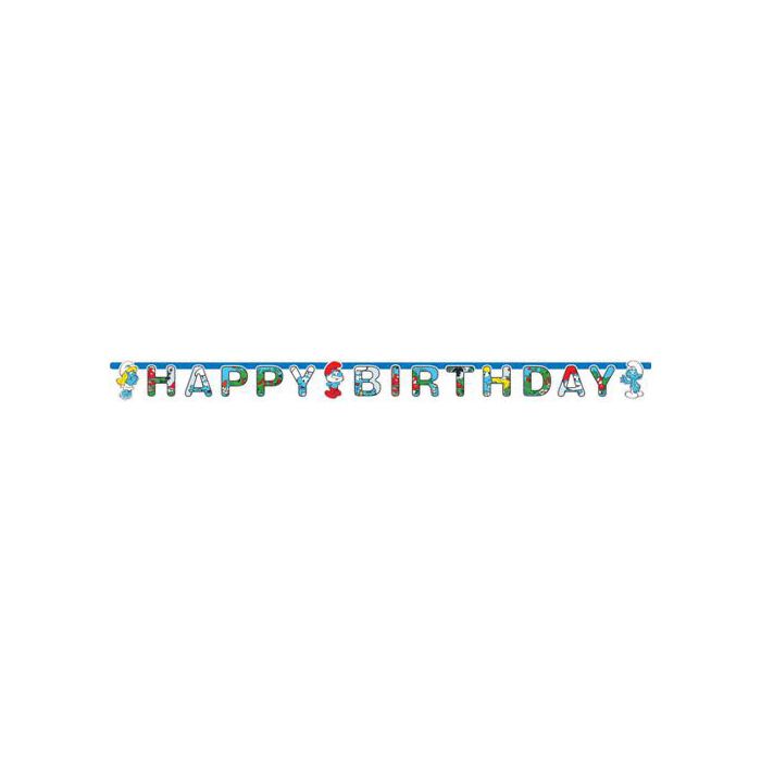 Festone Puffi Compleanno Pz.1 Mt.1.8 X Cm.15 main product photo