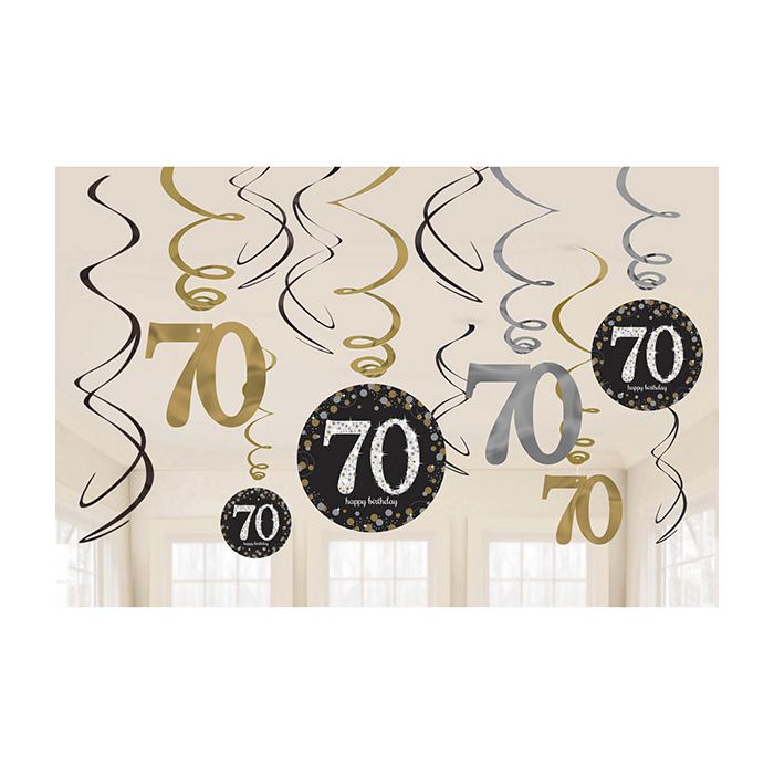 Decorazione 70° Compleanno Gold Pz.12 main product photo
