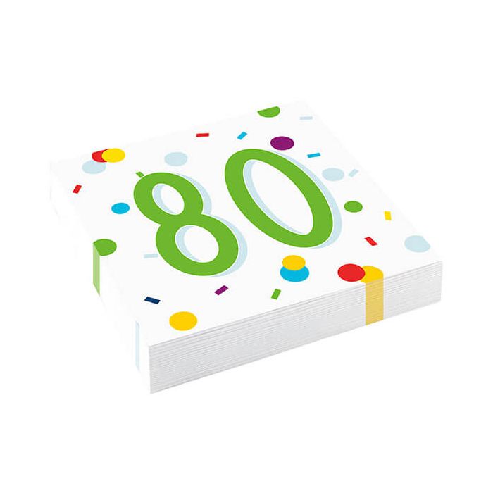 Tovaglioli Confetti Birthday 80 Pz.20 Cm.33 X 33 main product photo