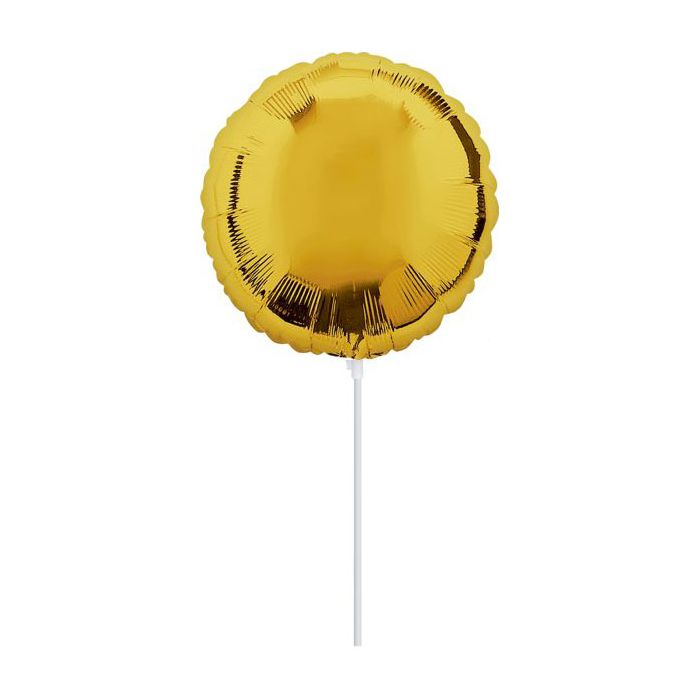 Palloncino Tondo Oro 4" Pz.10 Mylar Tondo 4" Cm.10 main product photo