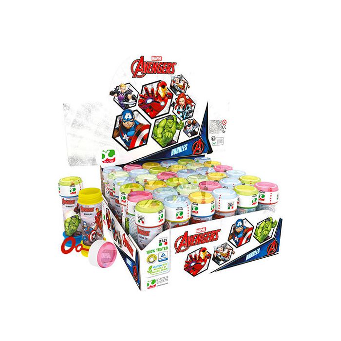 Bolle di sapone Avengers con i principali supereroi Marvel, perfette per feste cariche di energia e azione. main product photo