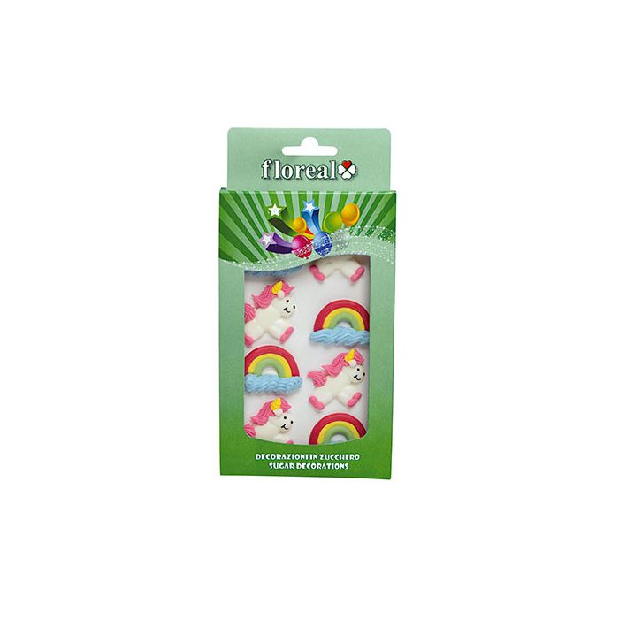 Decorazioni In Zucchero Unicorno Pz.1 8 Pezzi Per Confezione main product photo