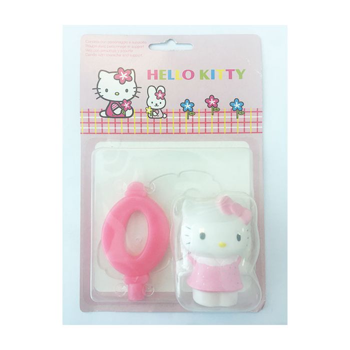 Candela Numero (0) Hello Kitty Pz.1 Cm.9 - Decorazione In Plastica Hello Kitty Con Candela. main product photo