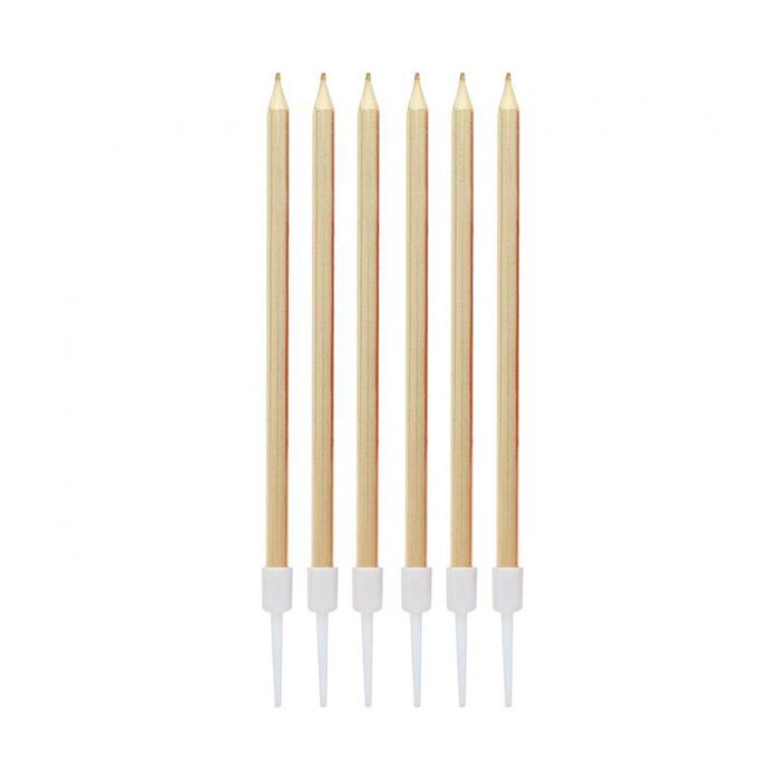 Candeline Stelo Oro Metallizzate Pz.6 main product photo