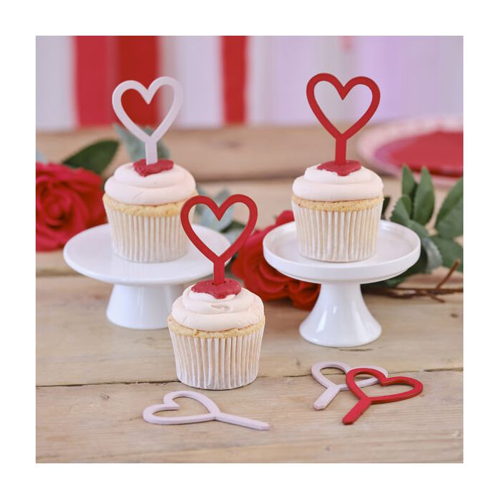 Cake Topper Cuori In Legno Pz.6 main product photo