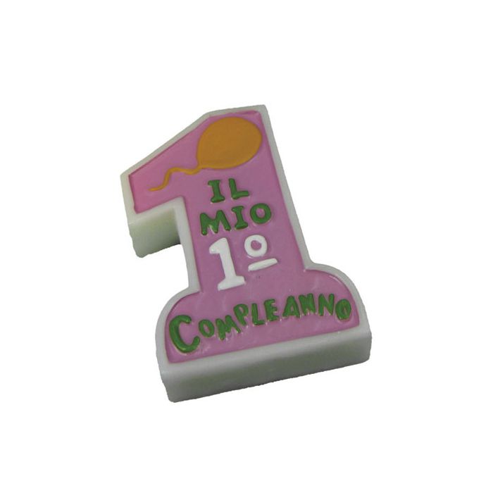 Candelina Il Mio 1 Compleanno Rosa main product photo