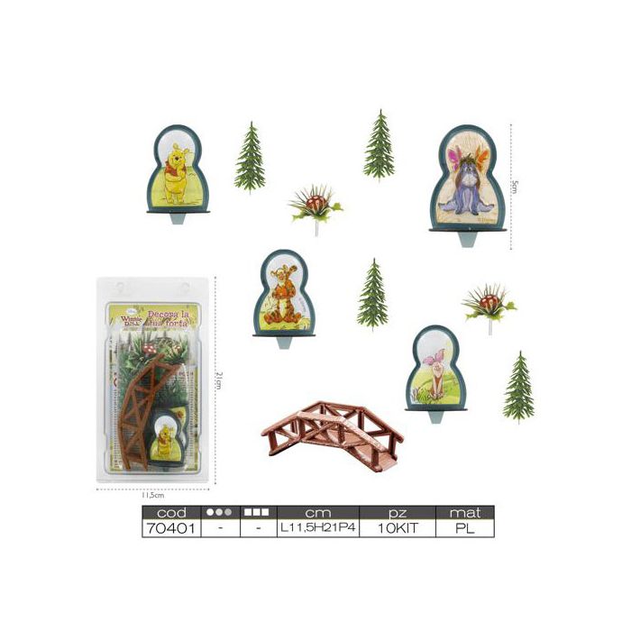 Decorazione Winnie Pooh Pz.1 Kit Decorativo Per Torta main product photo