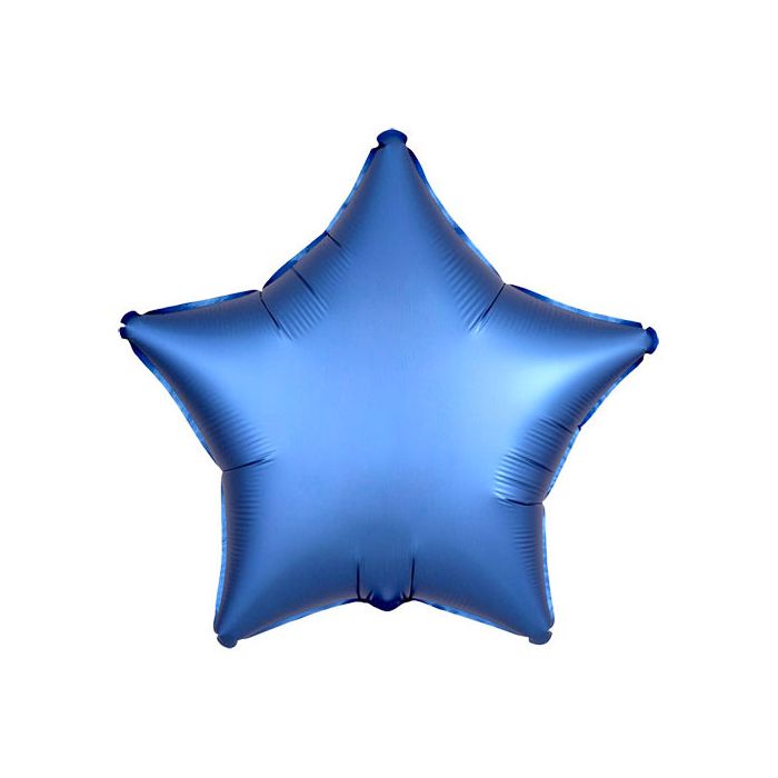 Palloncino Blu Satinato Pz.1 Mylar Stella 19"/cm.48 main product photo