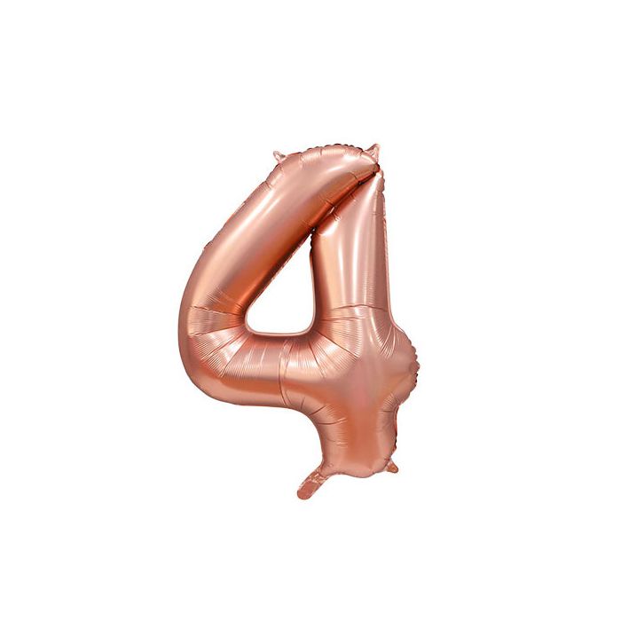 Palloncino 4 Rose Gold Satinato Pz.1 Mylar 34"/cm.86 main product photo