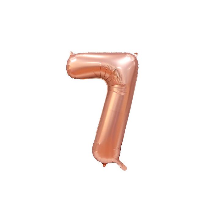 Palloncino 7 Rose Gold Satinato Pz.1 Mylar 34"/cm.86 main product photo