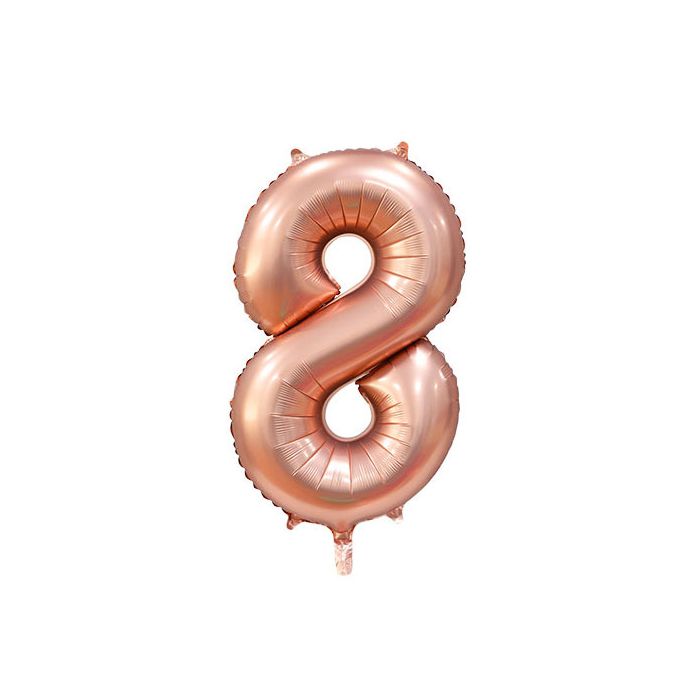 Palloncino 8 Rose Gold Satinato Pz.1 Mylar 34"/cm.86 main product photo