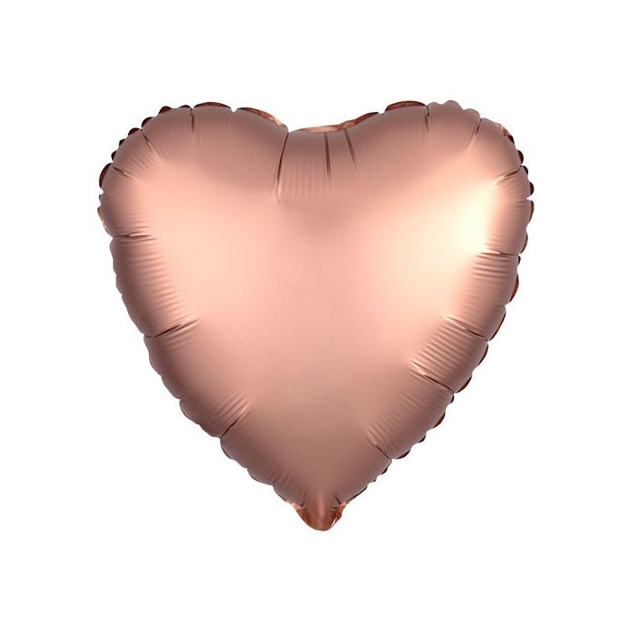 Palloncino Rose Gold Satinato Pz.1 Mylar Cuore 18"/cm.45 main product photo