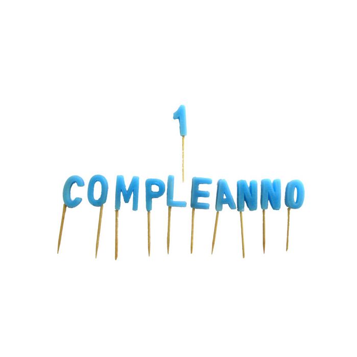 Candelina 1° Compleanno Celeste Pz.1 main product photo