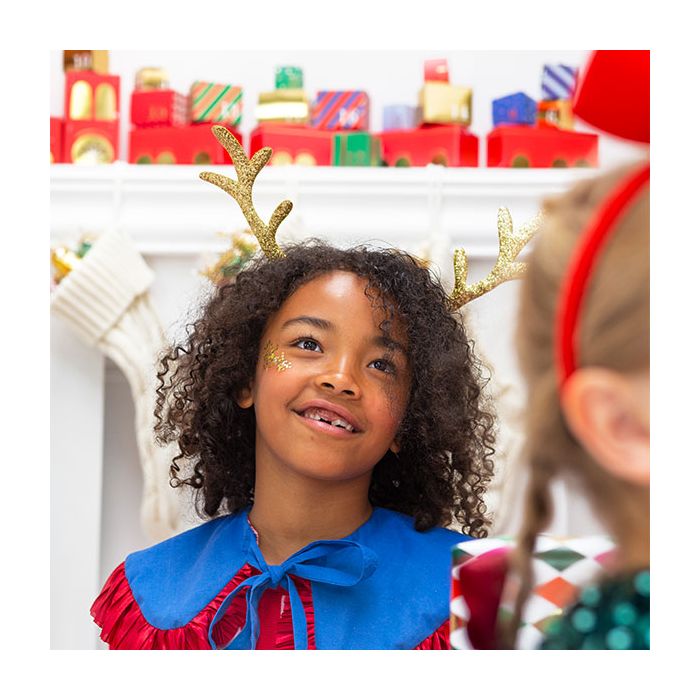 Reaky Cerchietto Natalizio Con Corna Di Renna LED – Fascia Luminosa Per Capelli, Accessorio Festa Donna, Regalo Di Natale