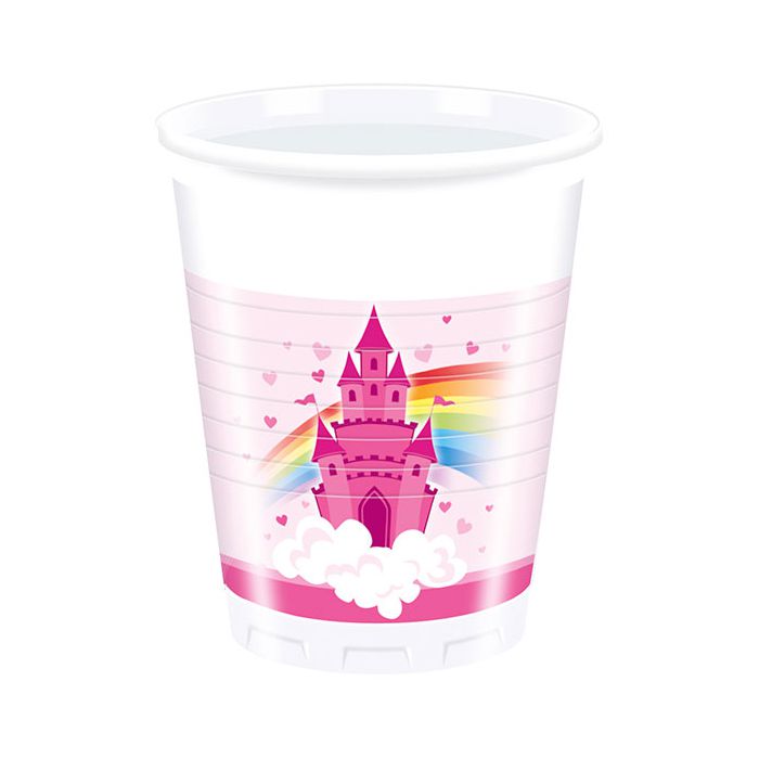 Bicchieri unicorno castello rainbow pz.8 main product photo