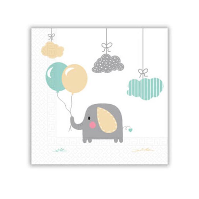 Tovaglioli Elephant Baby Pz.20 Compostabile cm.33x33 main product photo