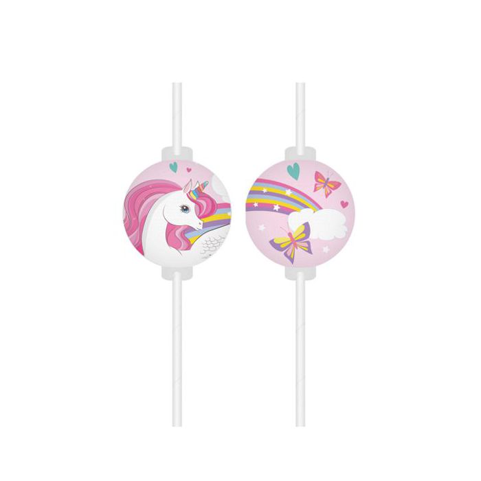 Cannucce unicorno arcobaleno pz.6 main product photo