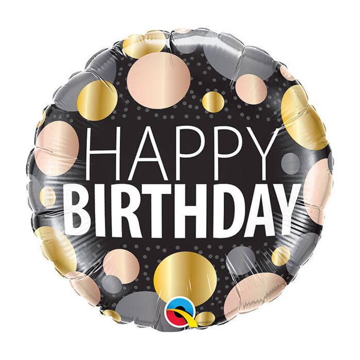 Palloncino Compleanno Big Dots Pz.1 Mylar Tondo 18" Cm.45 main product photo