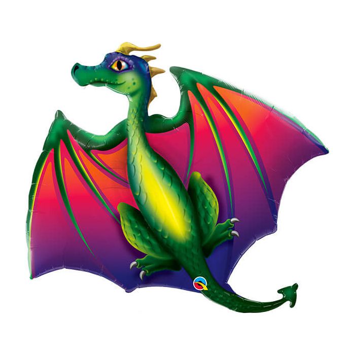 Palloncino Mitico Drago Pz.1 Mylar Sagomato 45"/cm.114 main product photo
