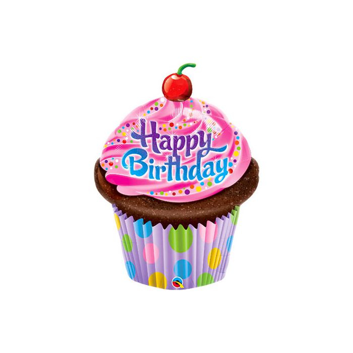 Palloncino Cupcake Compleanno Pz.1 Mylar Sagomato 35"/cm.89 main product photo