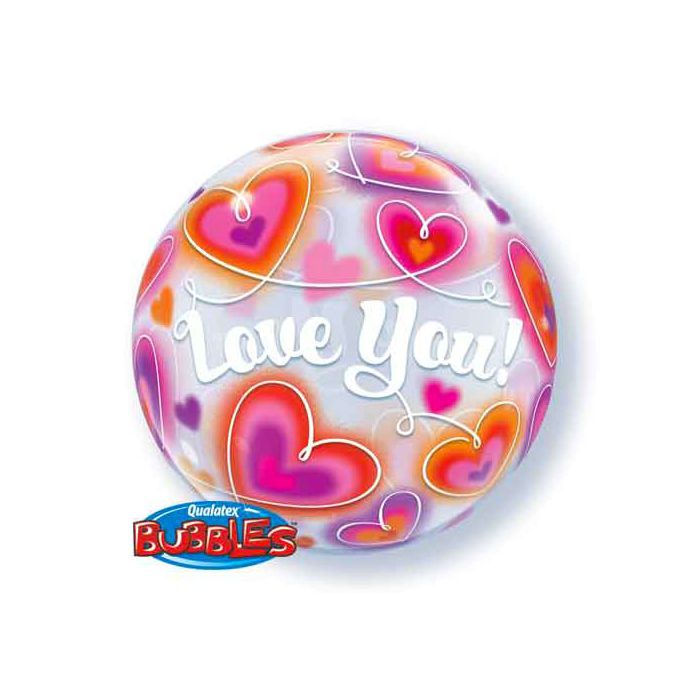 Palloncini Amore Love You Pz.1 Bubble Balloon Tondo 22" Cm.56 main product photo
