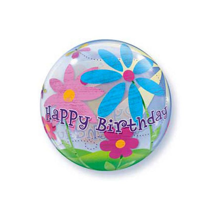 Palloncini Compleanno Fiore Pz.1 Bubble Balloon Tondo 22" Cm.56 main product photo