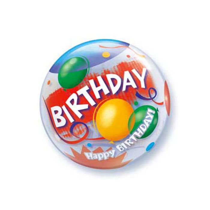 Palloncini Compleanno Pz.1 Bubble Balloon Tondo 22" Cm.56 main product photo
