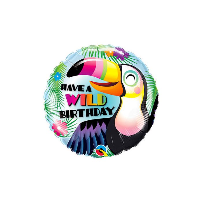 Palloncino Compleanno Tucano Pz.1 Mylar Tondo 18" Cm.45 main product photo