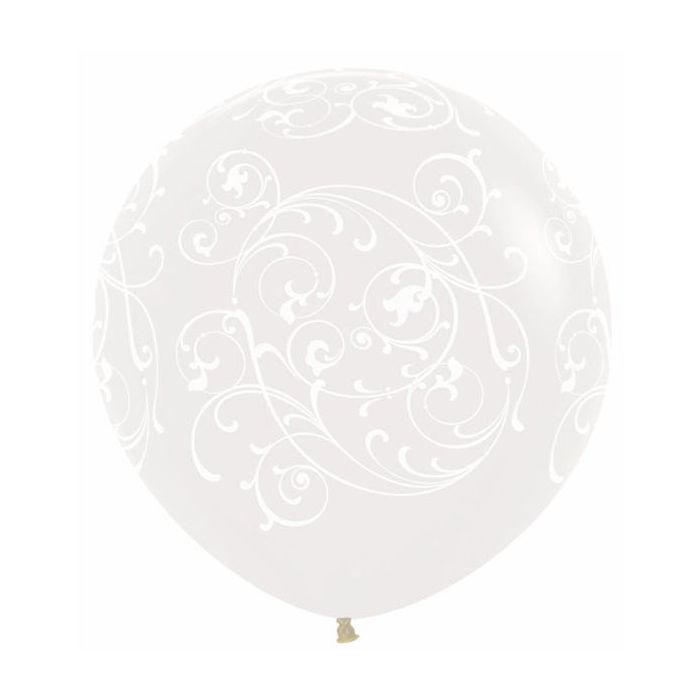 Palloncino Filigree (36") Pz.1 Colore Trasparente 390 Stampa Bianca Cm.90 main product photo