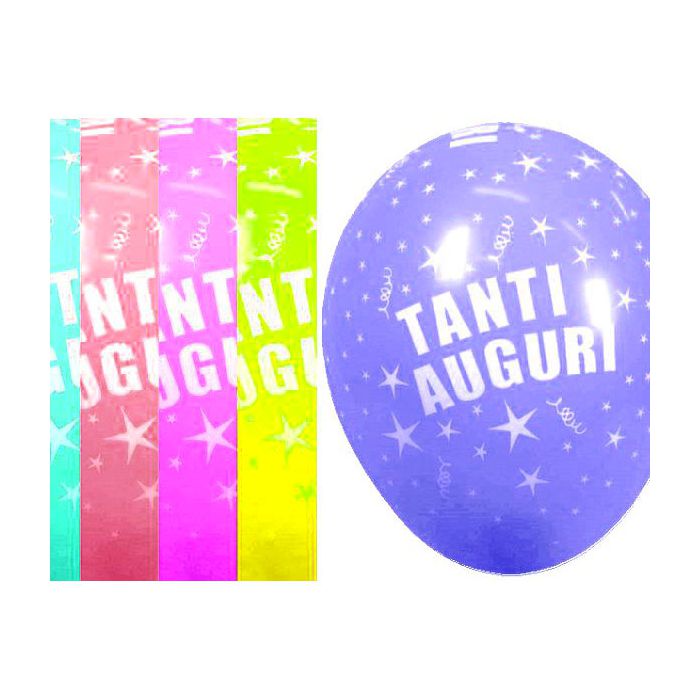 Palloncino Tanti Auguri 16" Pz.100 Colore Crystal Assortito Stampa Bianca Cm.40 main product photo