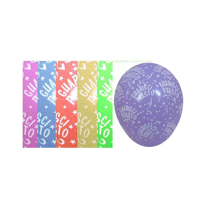 Palloncino Guarisci Presto 12" Pz.100 Colore Standard Assortito Stampa Bianca Cm.30 main product photo