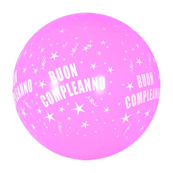 Palloncino Buon Compleanno 36" Pz.5 Colore Standard Rosa 009 Stampa Bianca Cm.90 main product photo