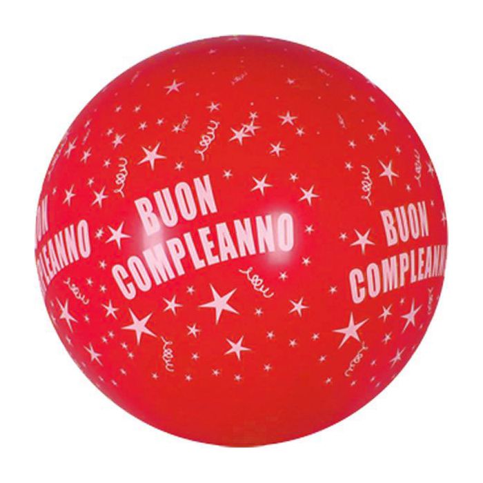 Palloncino Buon Compleanno 36" Pz.5 Colore Standard Rosso 015 Stampa Bianca Cm.90 main product photo