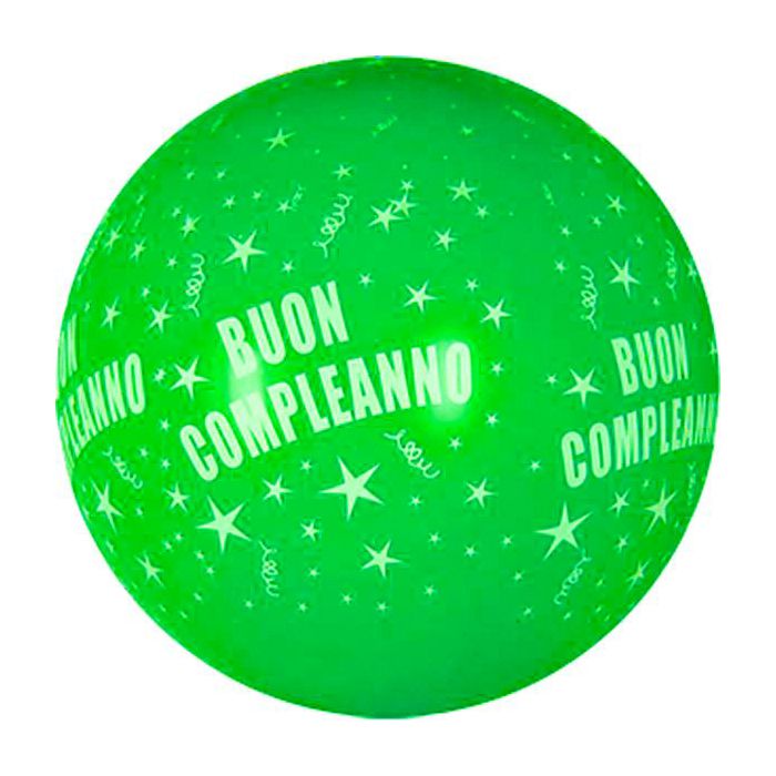 Palloncino Buon Compleanno 36" Pz.5 Colore Standard Verde 030 Stampa Bianca Cm.90 main product photo