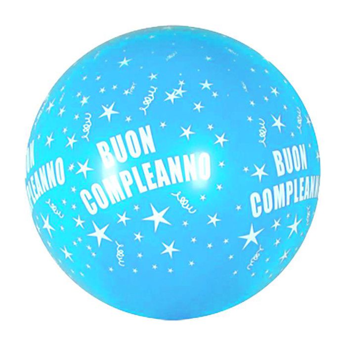 Palloncino Buon Compleanno 36" Pz.5 Colore Standard Celeste 040 Stampa Bianca Cm.90 main product photo