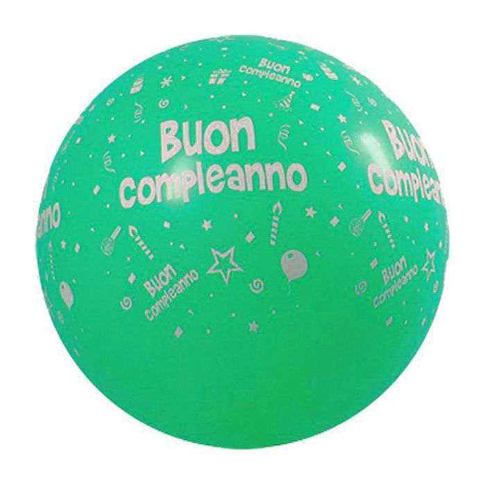 Palloncino Buon Compleanno (36") Pz.5 Colore Standard Verde 028 Stampa Bianca Cm.90 main product photo