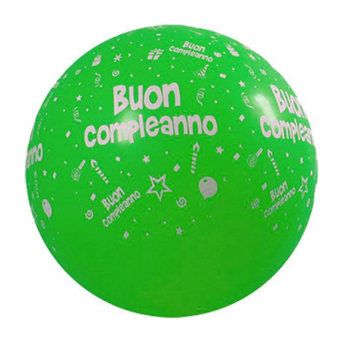 Palloncino Buon Compleanno (36") Pz.5 Colore Standard Verde 030 Stampa Bianca Cm.90 main product photo
