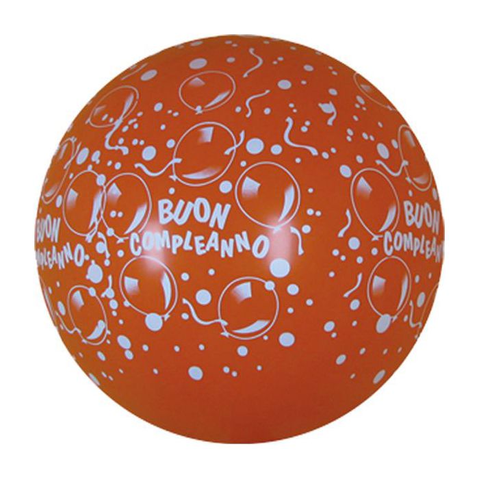 Palloncino Buon Compleanno (36") Pz.5 Colore Standard Arancio 061 Stampa Bianca Cm.90 main product photo