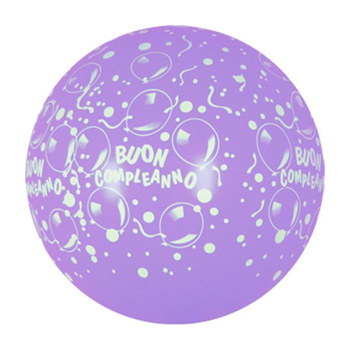 Palloncino Buon Compleanno (36") Pz.5 Colore Standard Lilla 050 Stampa Bianca Cm.90 main product photo