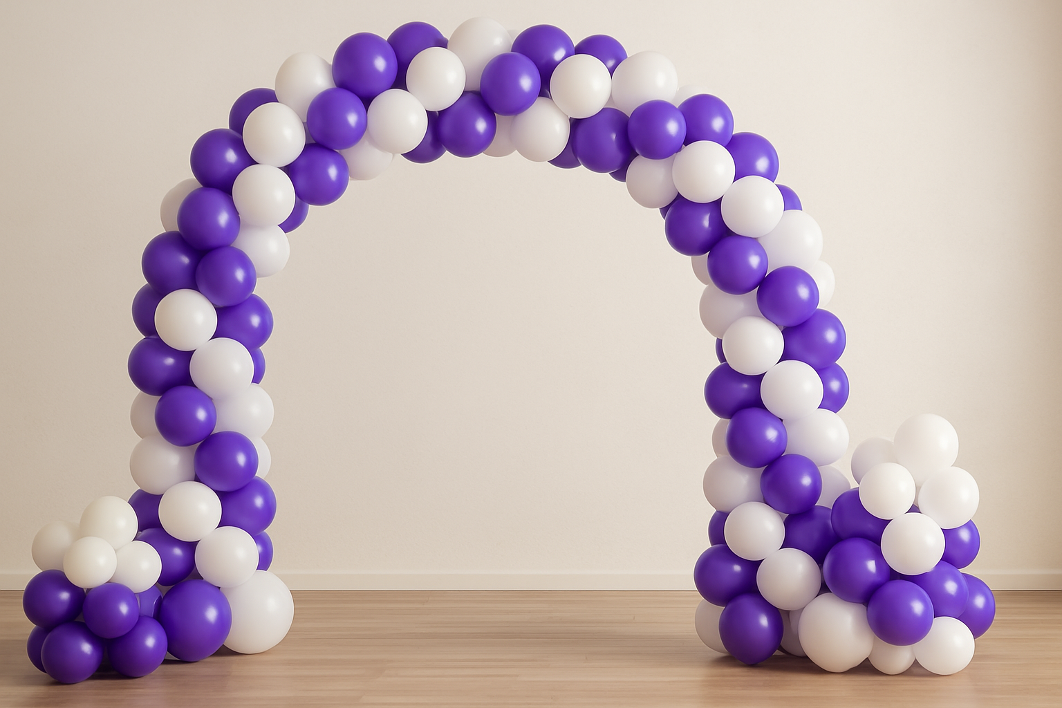 Arco di palloncini a spirale